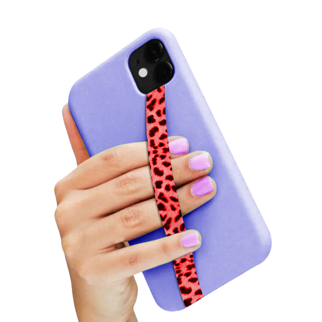 Fita Salva Celular Espessura 1,5cm Vermelho Onça Pintada