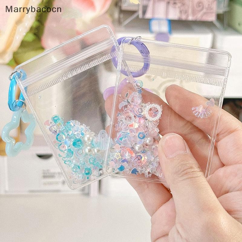 [MAR] Desenho Animado Boneca Armazenamento De Presente Bolsa Chaveiro Transparente Estrela De Cinco Pontas Pingente Cria