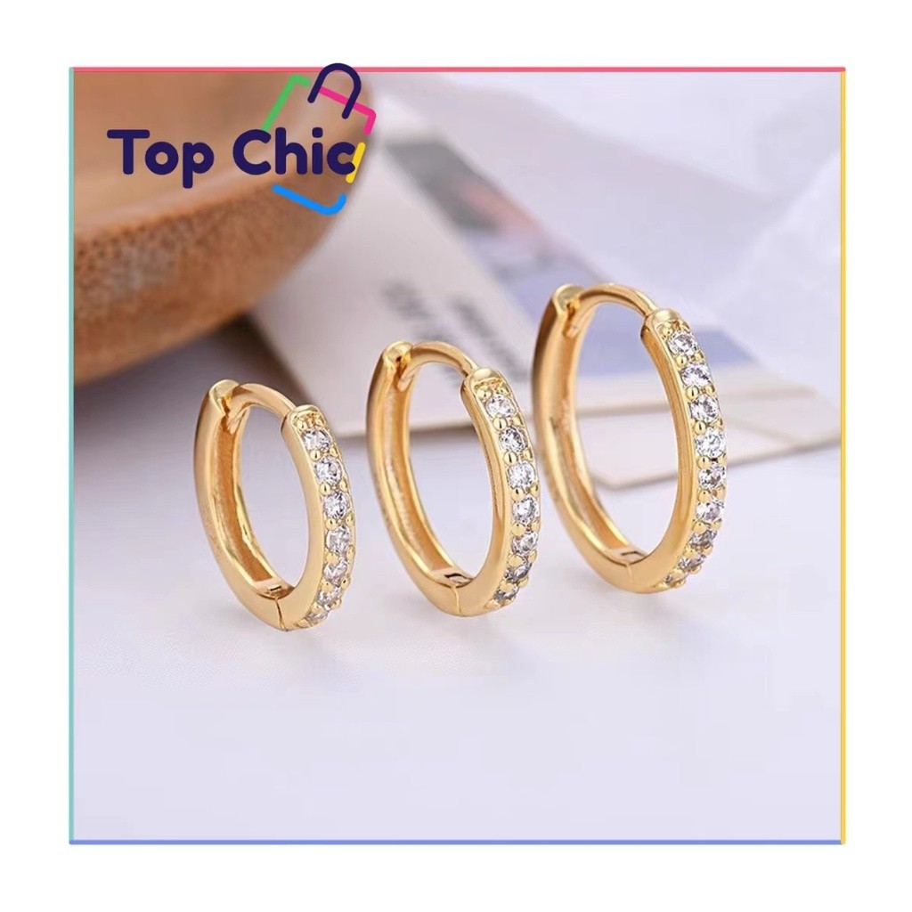 Brincos de argola hipoalergênicos de 6 unidades feitos de prata esterlina 925 e ouro - em Oferta na Shopee