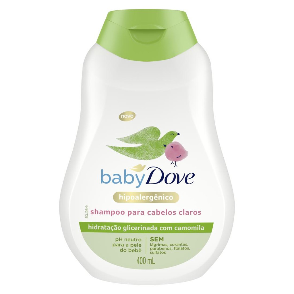 Shampoo Baby Dove Hidratação Glicerinada Camomila 400ml - Mom & Baby