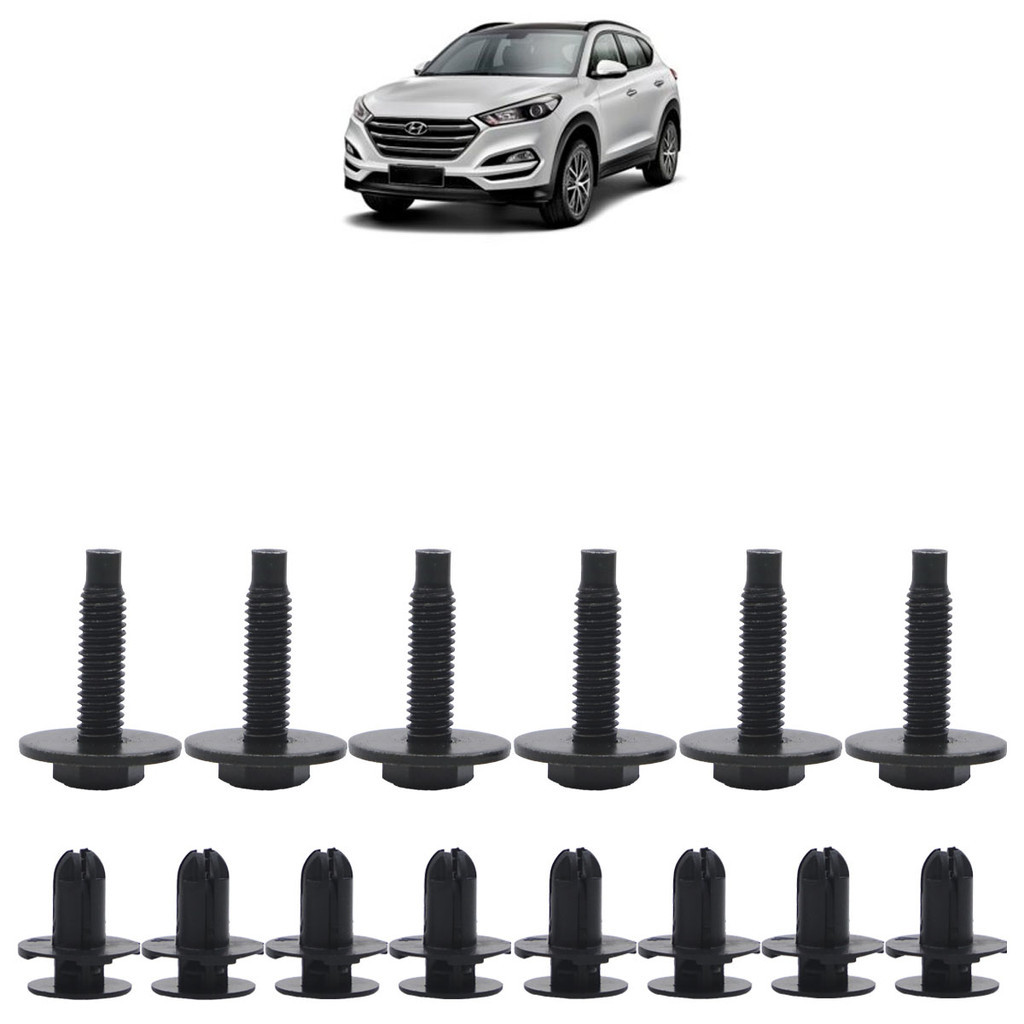 Kit Grampo Presilha Defletor Inferior Tucson 2018 2019 2020 A 2023 Parachoque Dianteiro  25 Peças