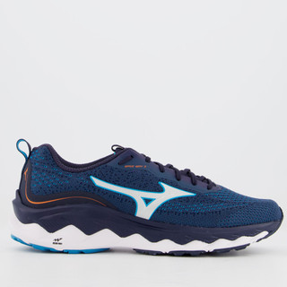 Tênis Mizuno Wave Way 3 Marinho e Branco em Oferta na Shopee