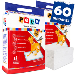 Tapete Higiênico Slim Pees Para Cães 60 Unidades 50x60cm