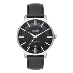 Relógio Orient Masculino Mbsc1038 P1px Prata Couro Preto
