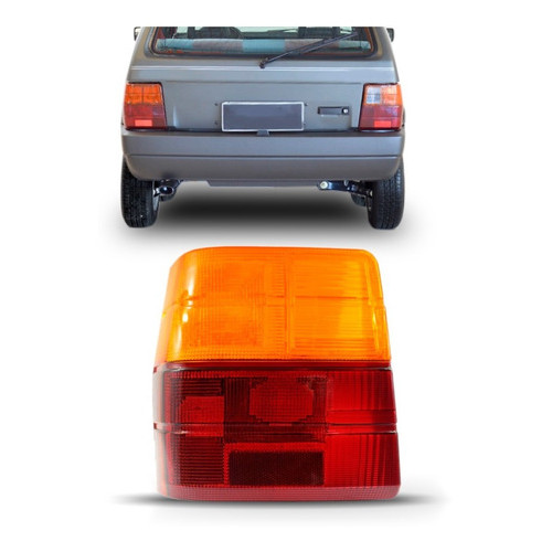 Lente Lanterna Traseira Uno 1984 A 2004 S/ré Ambar/ Rubi Le em Oferta na Shopee