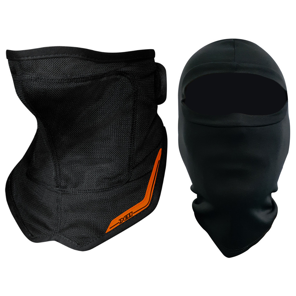 Kit Protetor de Pescoço Ventilado Anti Linha Com Cerol Pescoceira Motociclista + Balaclava