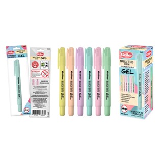 Marca Texto Crayon Gel Tons Pasteis Caixa Com 12 Unidades Göller em Oferta na Shopee