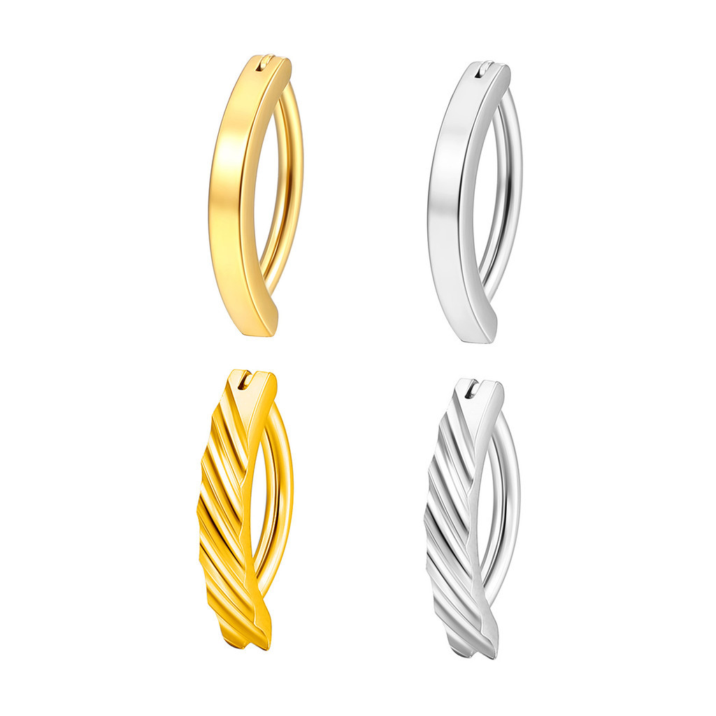 2PCS Kit Piercing Argola Para Delicado Umbigo Titânio Detalhes