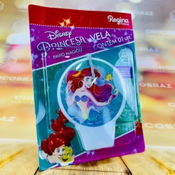 VELA ANIVERSARIO FESTA ARIEL DISNEY REGINA(CHOCO)