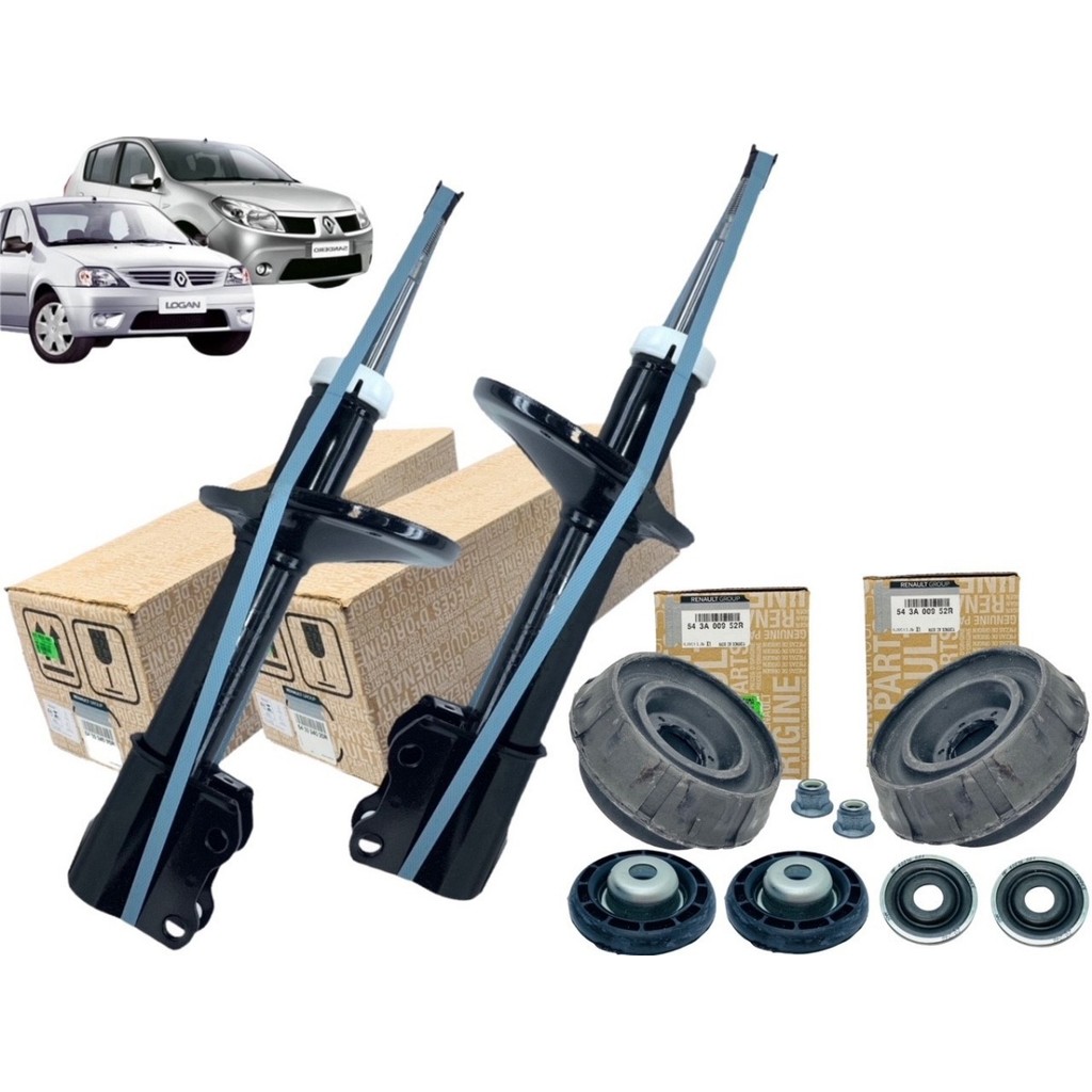 Kit Amortecedor Dianteiro Sandero Logan 07/14 com Coxim Original Renault