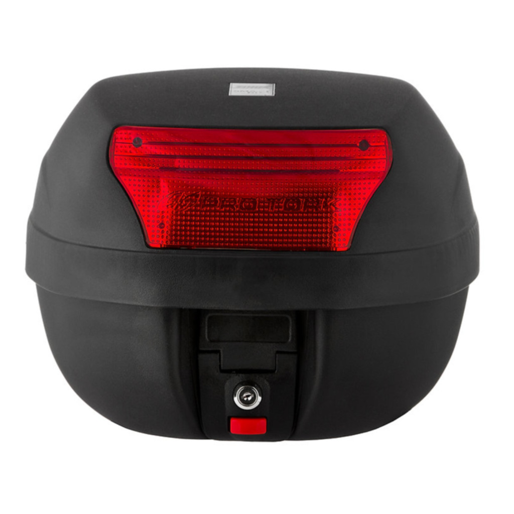 Bauleto Moto 28L Smart Box 2 Pro Tork com Base, Chaves e Refletor Traseiro