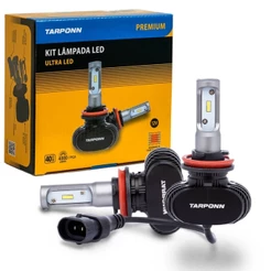 Kit Lâmpada Ultra Led Premium H8 40w 8000lm 6000k Tarponn