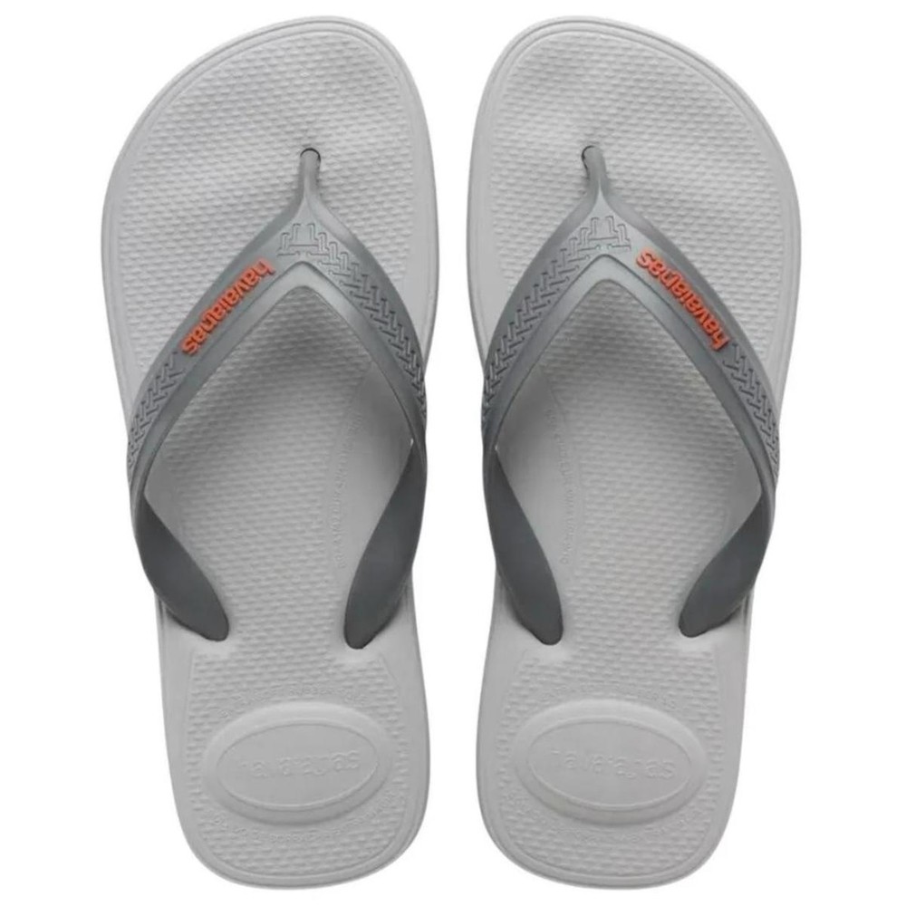 Chinelo Havaianas Top Max Comfort Masculino - Cinza e Laranja em Oferta na Shopee