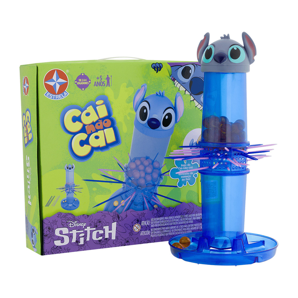 Jogo Cai Não Cai - Stitch - Brinquedos Estrela em Oferta na Shopee