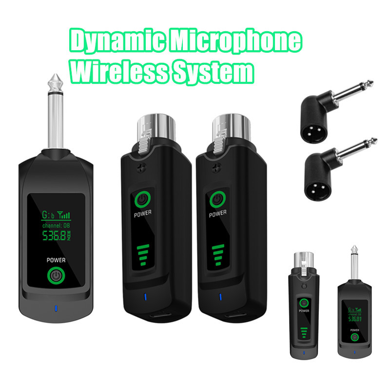 K02 XLR Microfone Dinâmico Sistema Sem Fio Transmissor De Transmissão De Áudio Para Mixer PA Guitarra