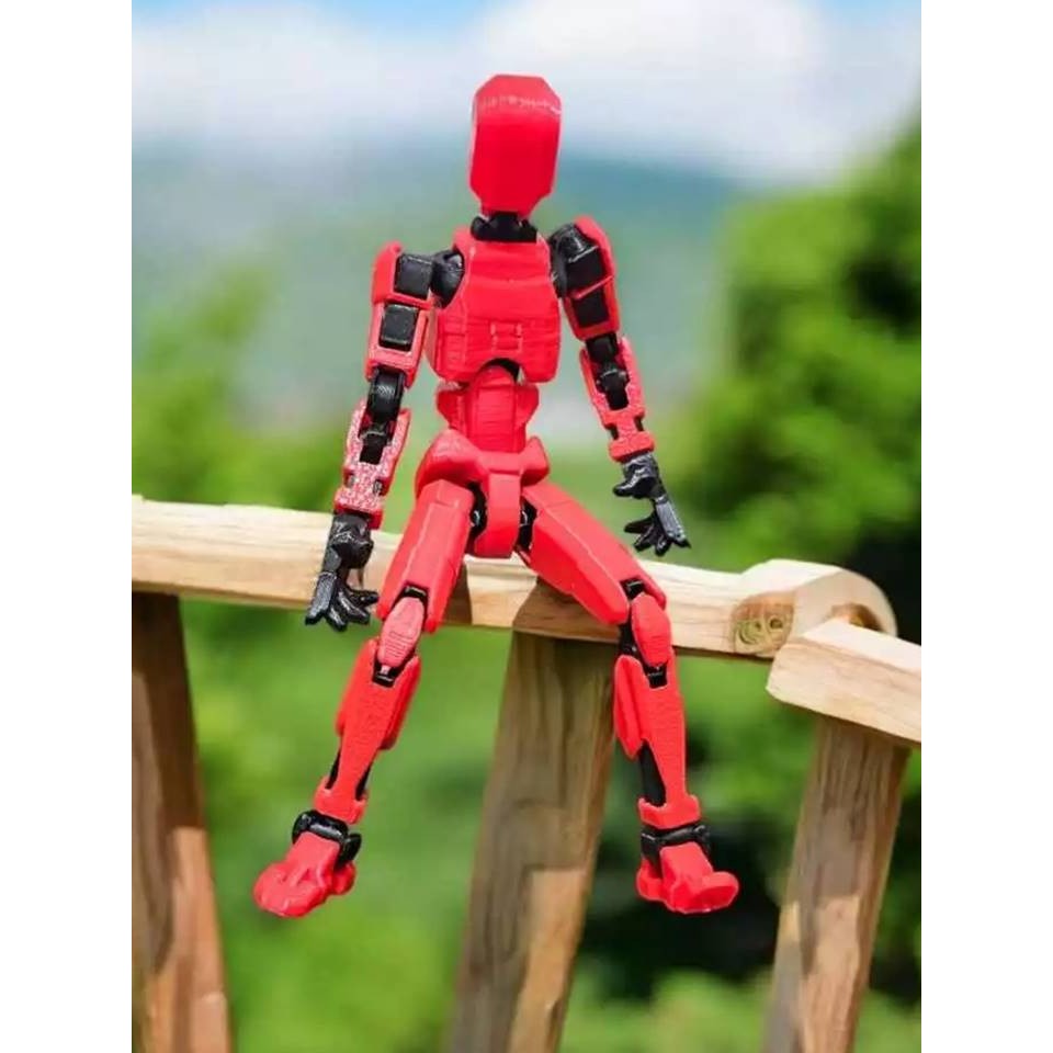 Miniatura Promoção Boneco DESMONTADO 100% Articulado Dummy 13 Presente Infantil 14 cm Vermelho em Oferta na Shopee