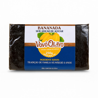 Bananada Vovô Olavo 250g – Sem Adição de Açúcar | 100% Banana | Doce de Minas em Oferta na Shopee