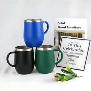 Copo Ovo Com Alça 350 ml Isolado ,tampa de acrilico Aço Inoxidável,Vácuo De Parede Dupla