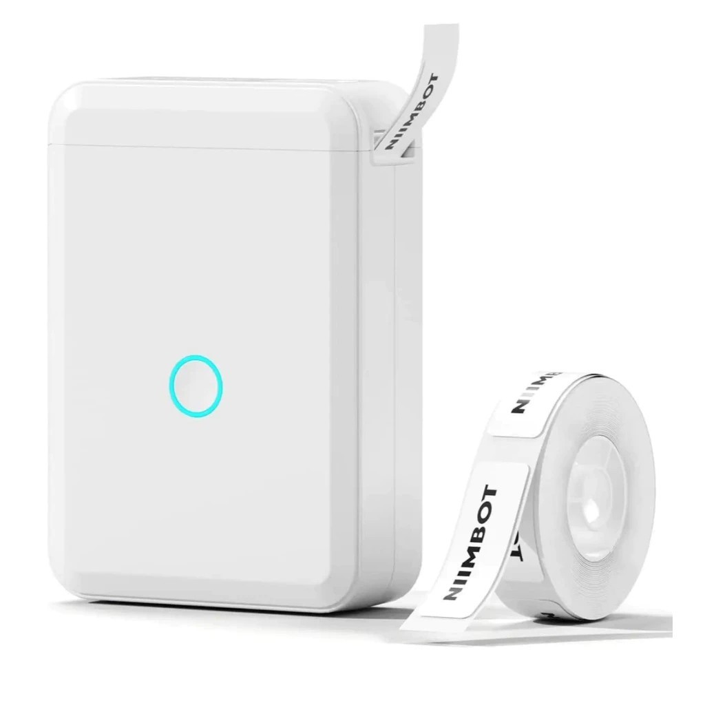 Imagem Niimbot D110 Impressora De Etiqueta Térmica Portátil Sem Fio Bluetooth + 1 Rolo Etiqueta