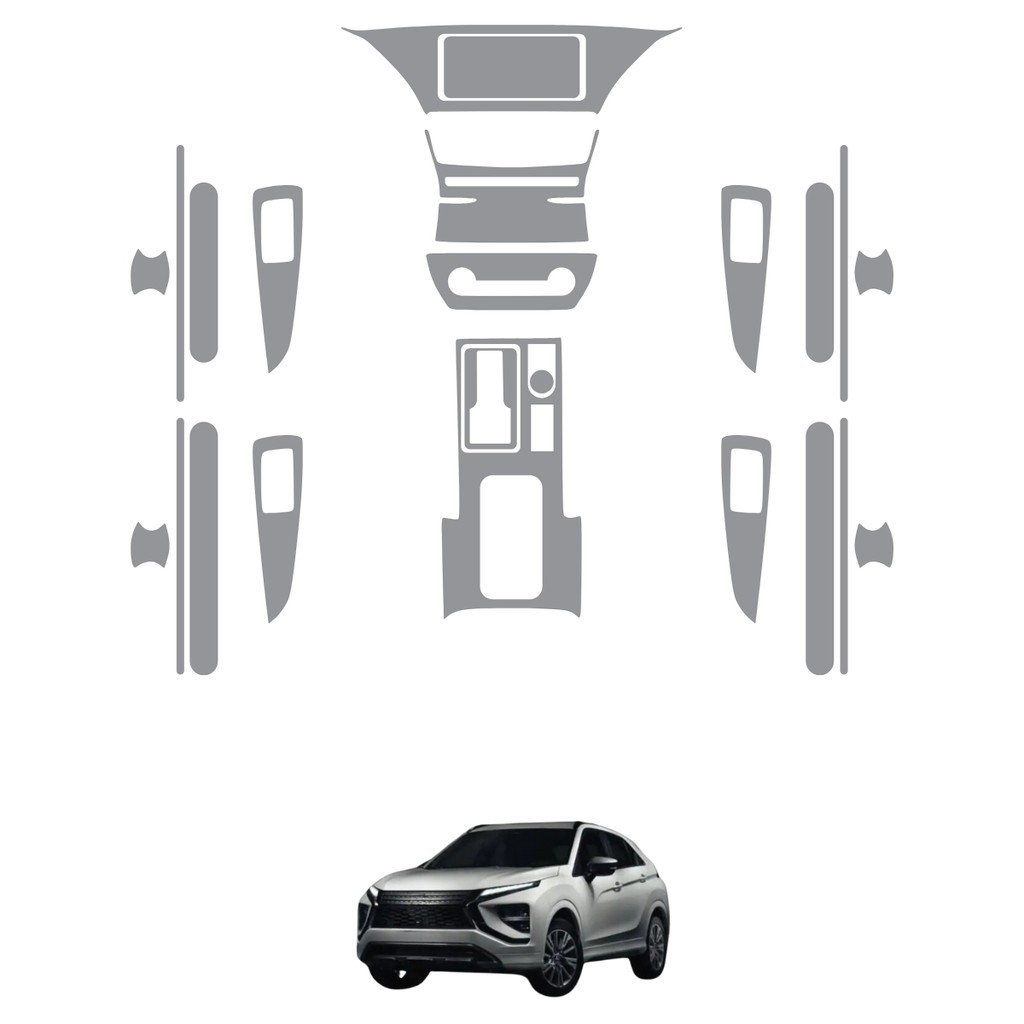 Película PPF Proteção Kit Interior Exterior Mitsubishi Eclipse Cross HPE-S 4X4 2025 Transparente TPU Anti Risco