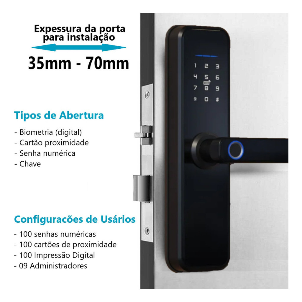 Fechadura Biométrica Eletronica Touch Biometria Digital