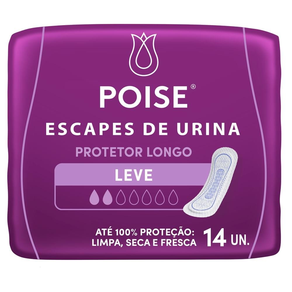 Protetor Diario Poise Longo C/14un Leve em Oferta na Shopee