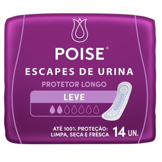 Protetor Diario Poise Longo C/14un Leve em Oferta na Shopee