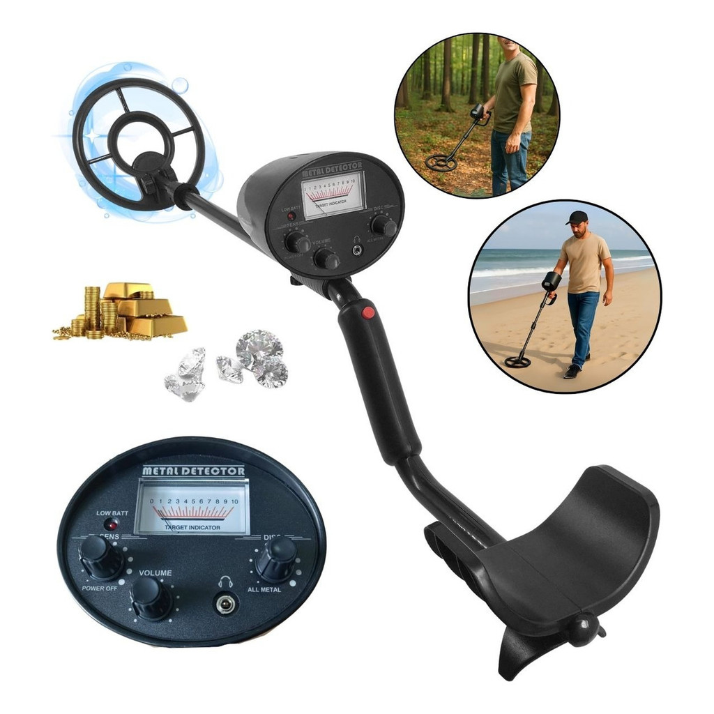 Detector de Metal 1 Metro de Profundidade C/ Pilha Importway Preto em Oferta na Shopee
