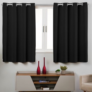 Cortina Roma Preta 2M x 1.40M, para cozinha, quarto e sala - Tecido Poliéster em Oferta na Shopee