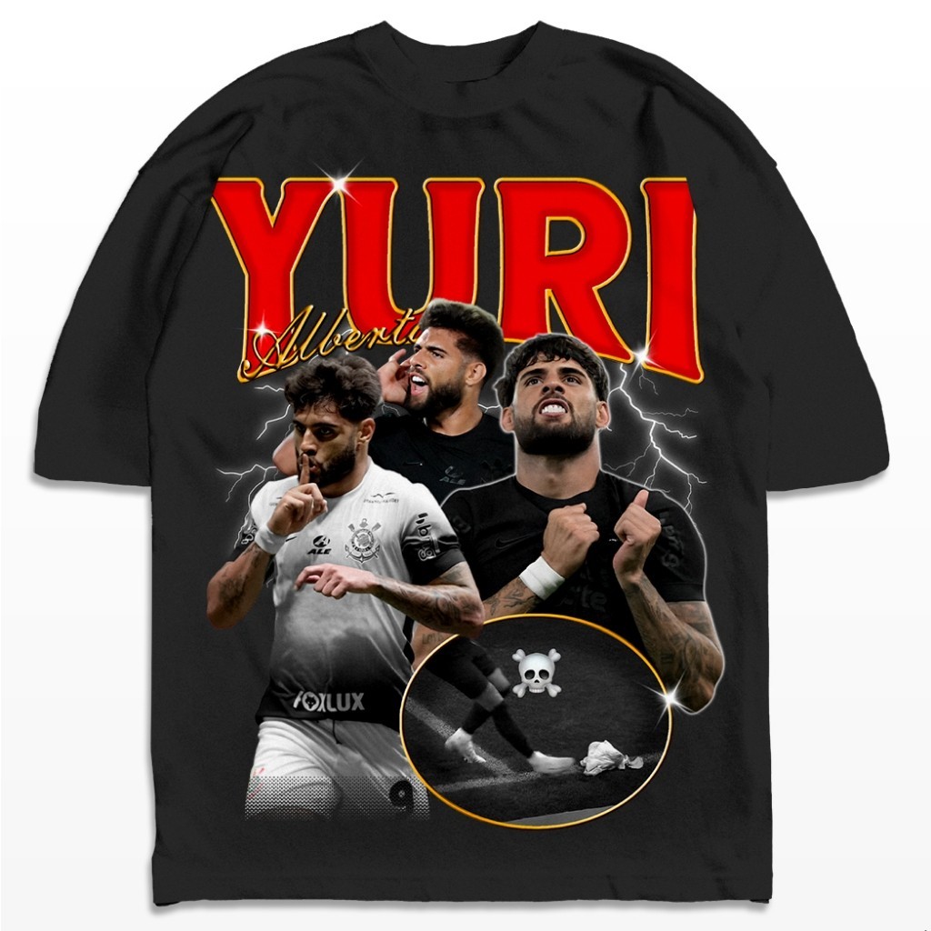 Camiseta Premium Futebol Yuri Alberto Corinthians Timão Ídolo Lançamento 2024