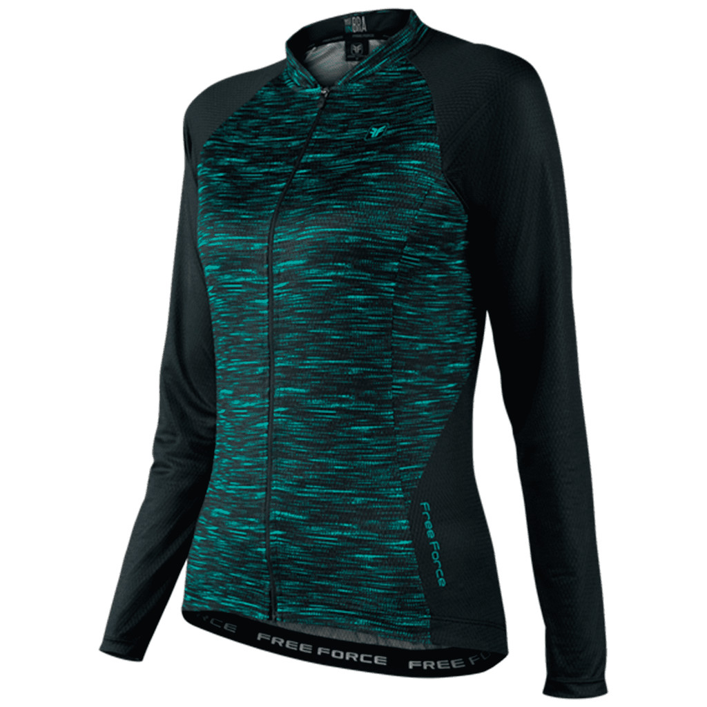 CAMISA DE CICLISMO FEMININA FREE FORCE SPORT FLAW - MANGA LONGA