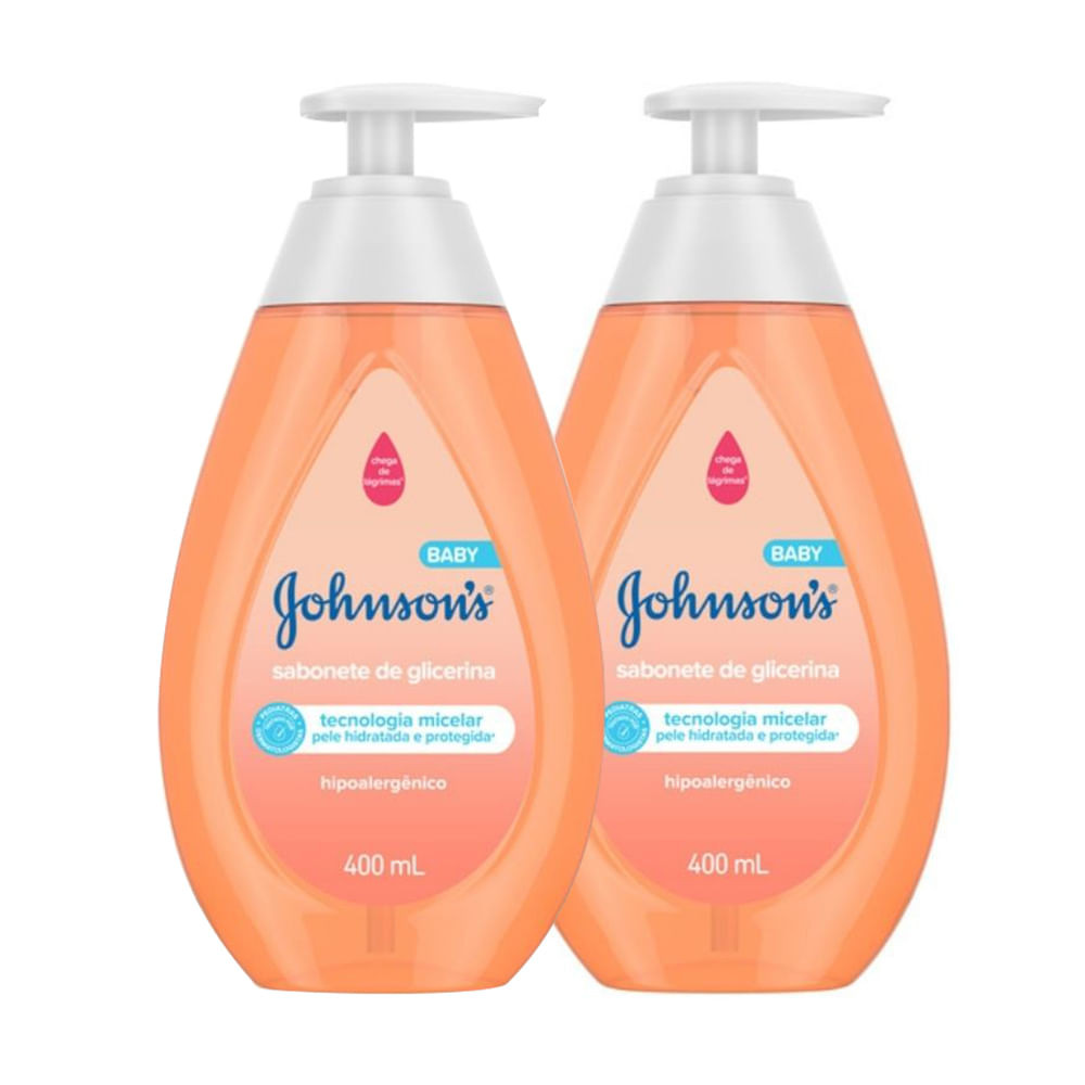 Sabonete Líquido de Glicerina Johnson's Baby 400ml | Kit com duas unidades - Mom & Baby