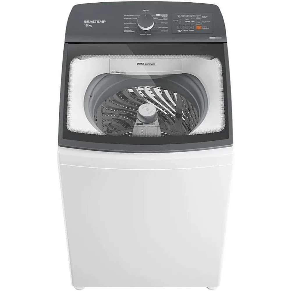 Máquina de Lavar Brastemp 15Kg Branca com Ciclo Tira Manchas Advanced e Smart Sensor