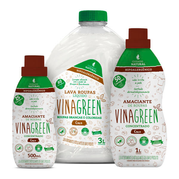 Kit Vinagreen Coco - Cuidado Delicado e Perfumado em Oferta na Shopee