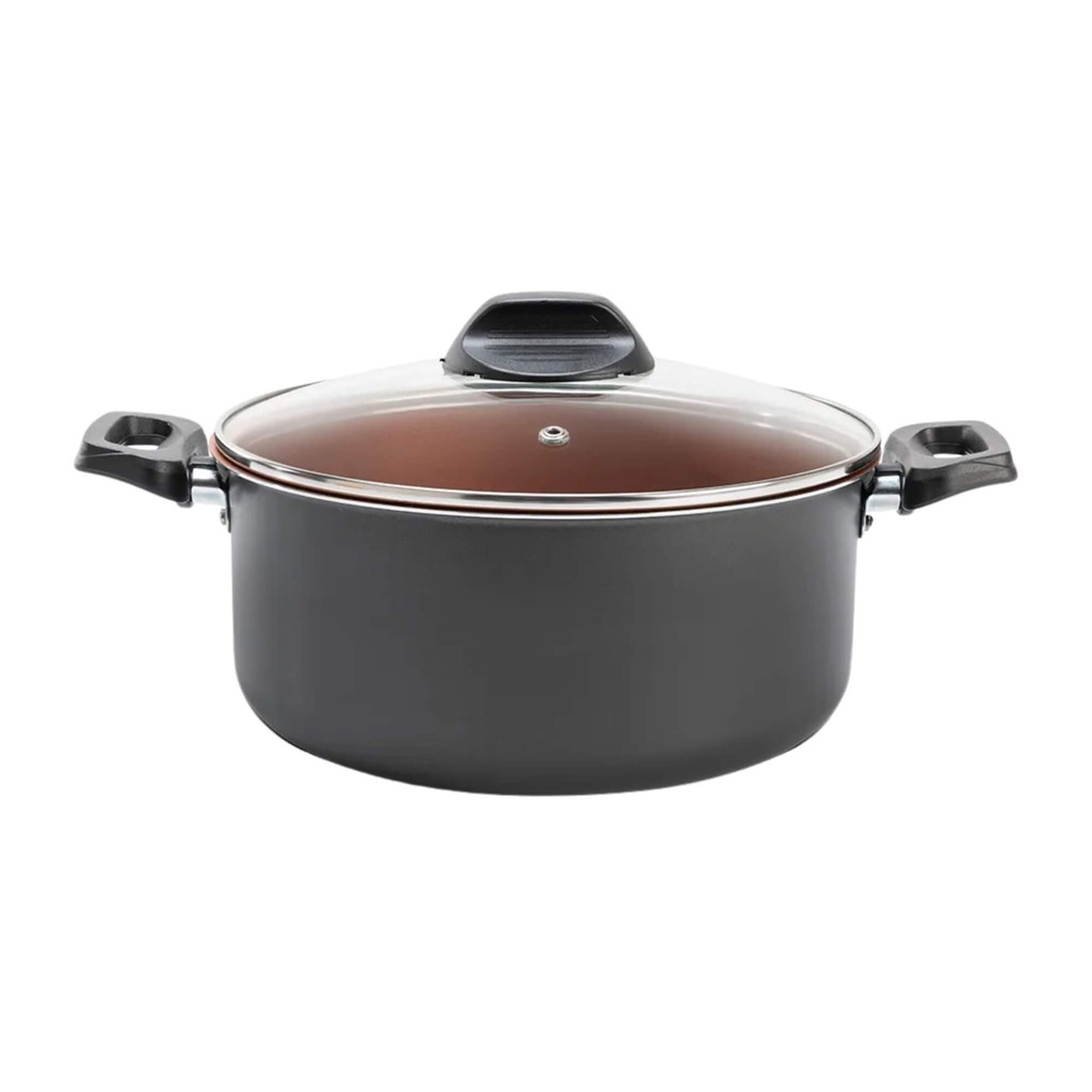 Caçarola com Tampa Topázio 22cm 3,45 L Antiaderente Pro-flon Cinza Range Brinox - 7233/361 em Oferta na Shopee