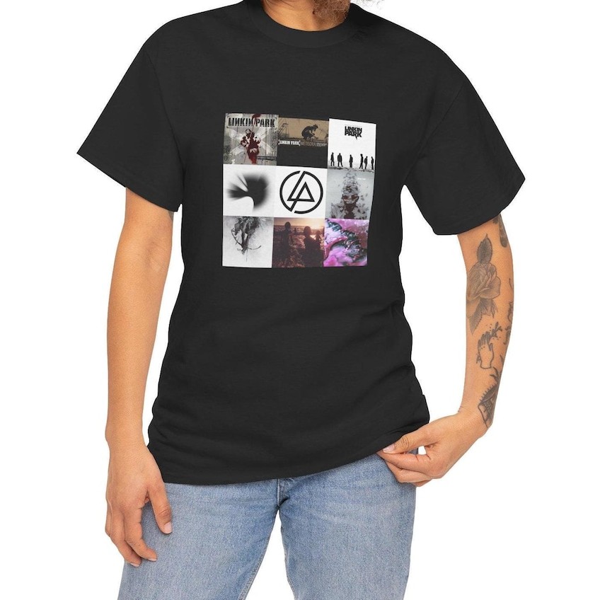 Camiseta Masculina Feminina Streetwear Linkin Park t-shirt collage shirt Linkin Park concert shirt Rock Band