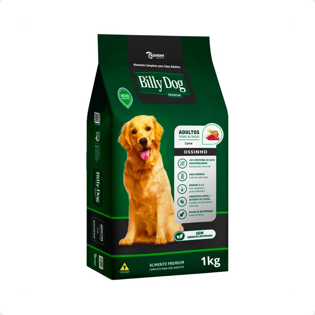 Ração Billy Dog Cães Adultos Ossinho Carne em Oferta na Shopee