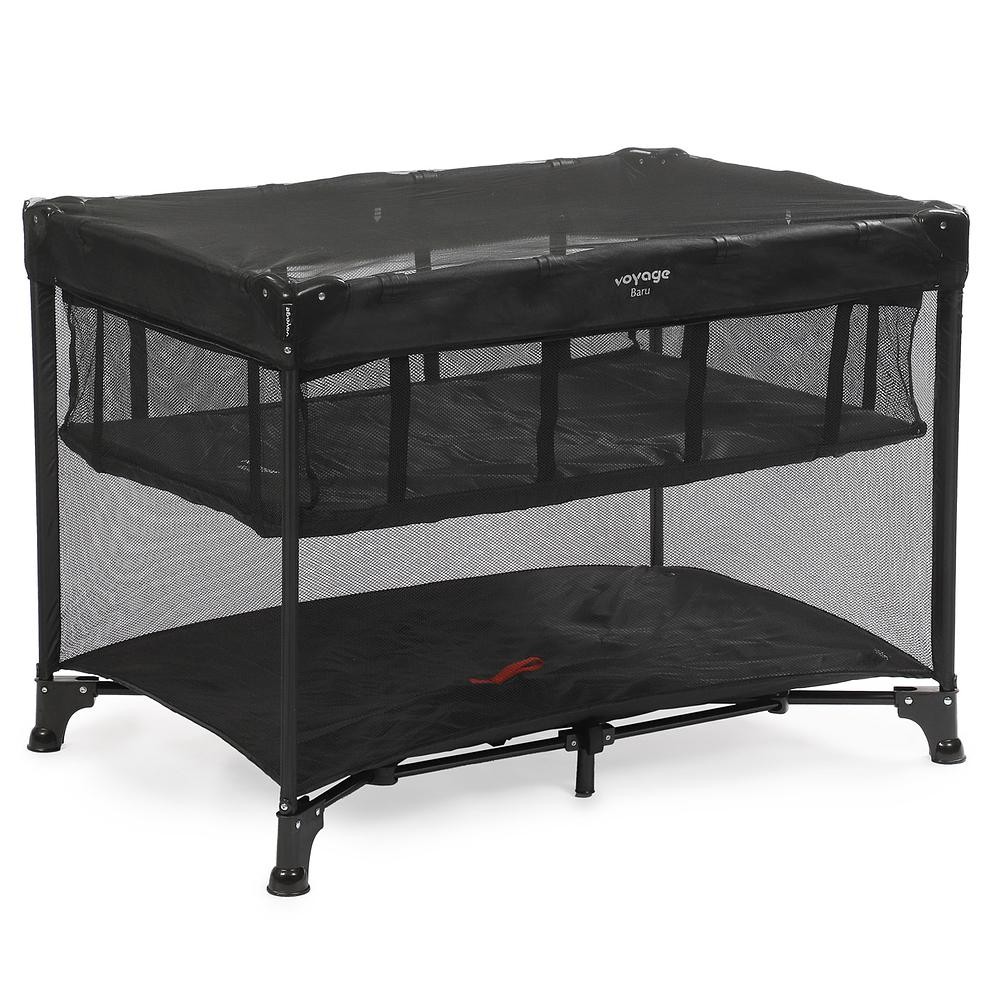Berço Portátil 0-18kg Com Mosquiteiro Preto Baru - Voyage em Oferta na Shopee