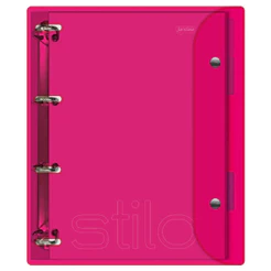 Caderno Argolado Rosa Cristal Neon 200 Folhas Stilo