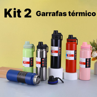 Kit 2 Garrafa Térmica 800ml garrafa espacial Quente & Frio Com Isolamento Térmico De Grande Capacidade em Oferta na Shopee