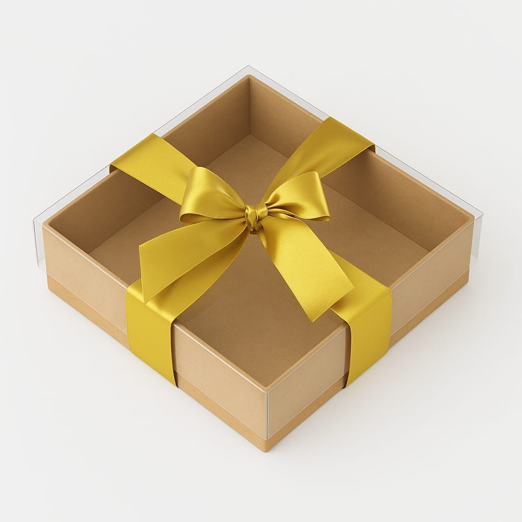 10 Caixa Visor Kraft - Branca PREMIUM - Para Presente - Tampa Transparente 20x20x5  - Dia das mães - Dia dos Namorados em Oferta na Shopee