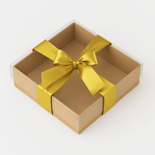 10 Caixa Visor Kraft - Branca PREMIUM - Para Presente - Tampa Transparente 20x20x5  - Dia das mães - Dia dos Namorados em Oferta na Shopee