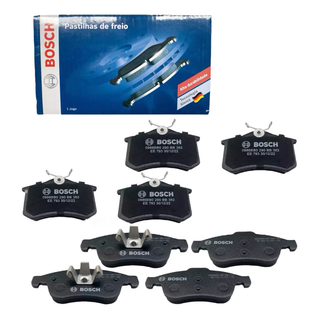 Kit Pastilha Freio Dianteira Traseira Renault Fluence Bosch