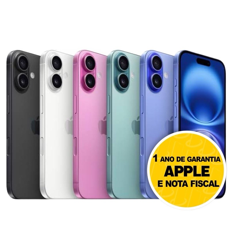 Celular IPhone 16 128Gb - Novo Lacrado com 1 ano de Garantia Apple