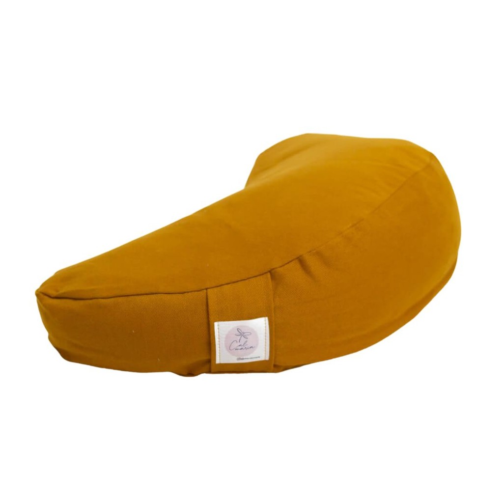 Imagem Almofada Zafu Meia Lua Meditação Caramelo