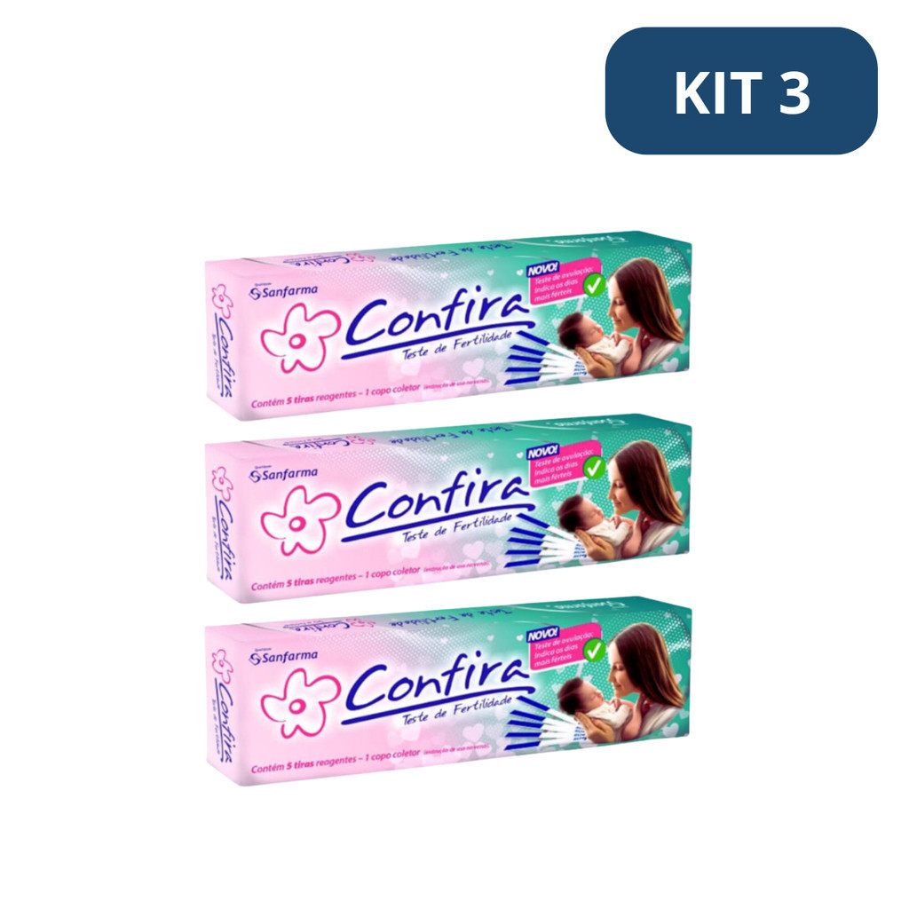 Kit 3 Teste De Fertilidade Ovulação Confira 15 Tiras Reagente em Oferta na Shopee
