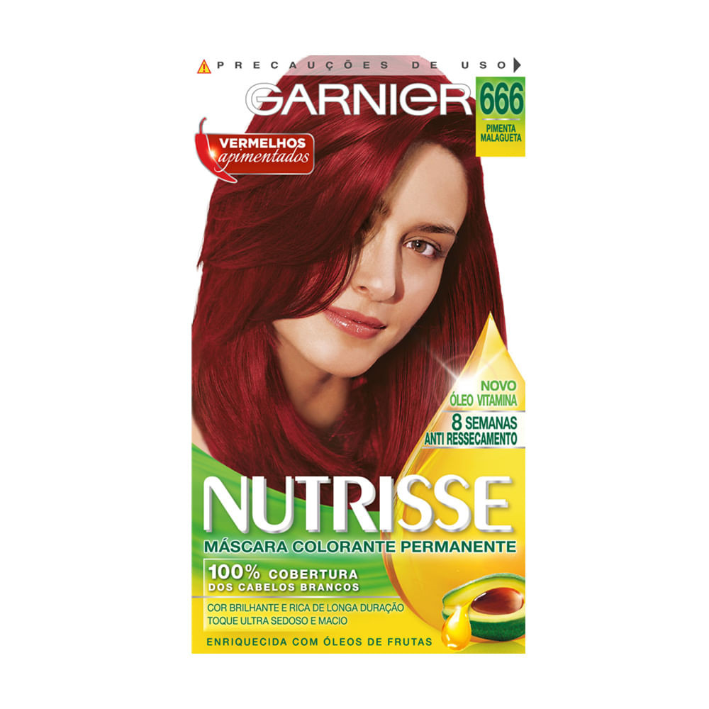 Tintura Creme Nutrisse Garnier Pimenta Malagueta 666 Kit - Beauty