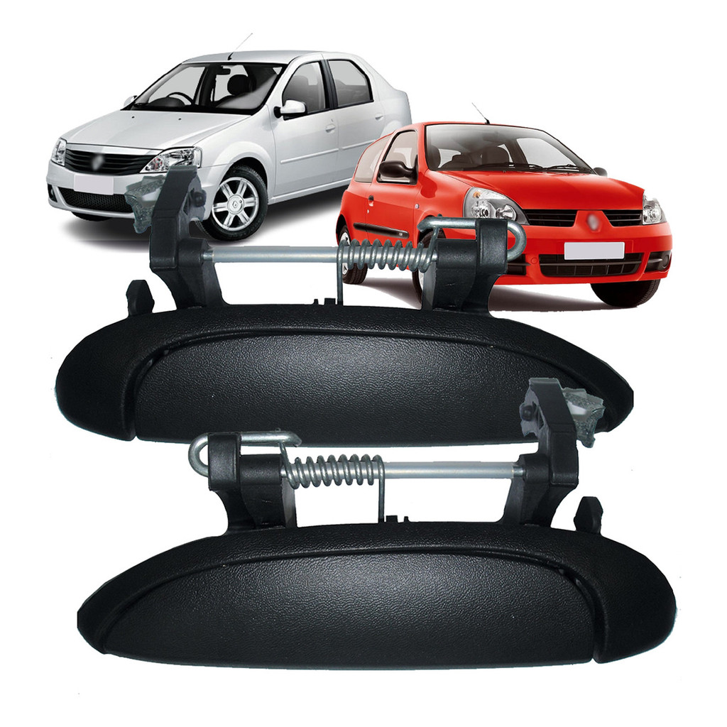 Par Maçaneta Externa Porta Scenic Clio Logan Megane em Oferta na Shopee