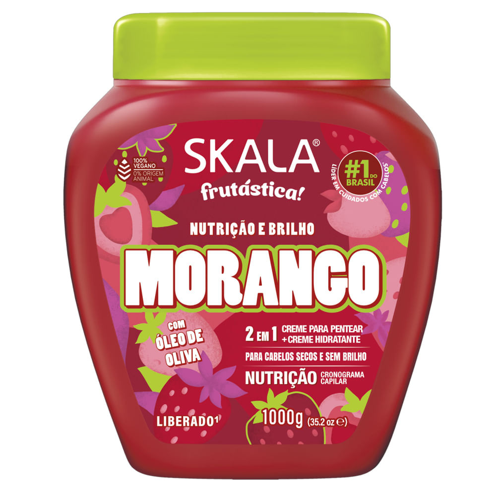 Creme De Tratamento Skala Frutástica 2 em 1 Morango 1Kg - Beauty