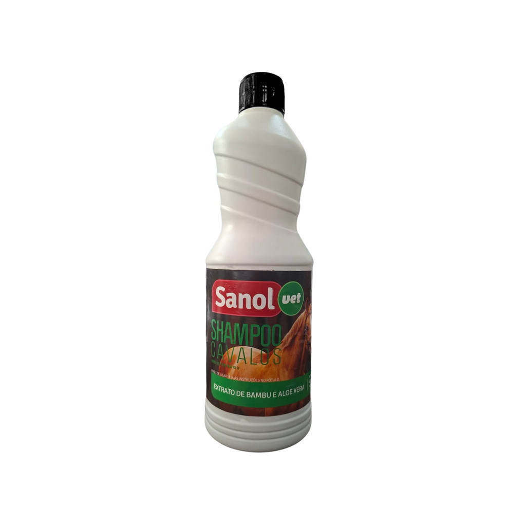 SANOL SHAMPOO PARA CAVALO 1L EXTRATO DE BAMBU E ALOE VERA